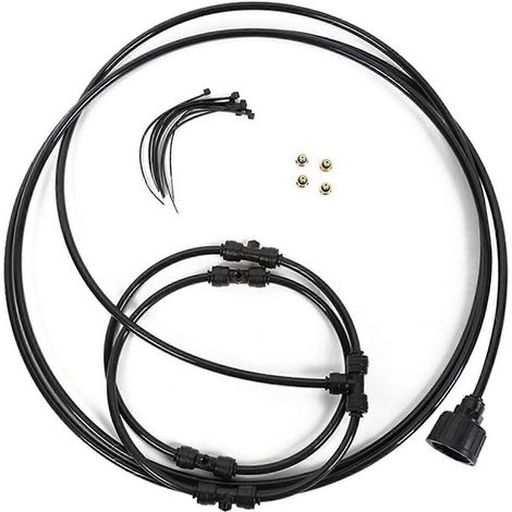 Kit irrigation jardin, 4 buses cuivre, tube PE 3m, raccord T, arrosage plantes pelouse (1/4)