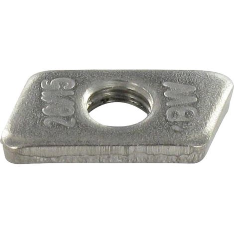 Ecrou RAIL Inox A2 13X27X4 M8 BORD TRANCHANT-200 pièces
