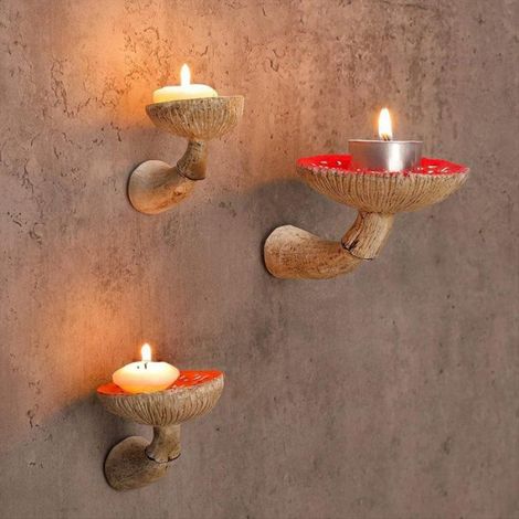 Etagere Murale Champignon - Resine - Pour Salle De Bain Salon Chambre - 1 Piece (1/5)