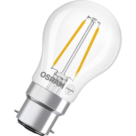 OSRAM Lampe LED Star mini-sphère P25 filament, 2700 K blanc chaud, 1,8 W, B22d, transparente, 250 lm, 15 000 h, pour lampes de table, lampes décoratives, éclairage d'accentuation (1/4)