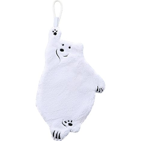 Serviettes Mains Mignons Motif Ours Épais Absorbant Séchage Rapide pour Cuisine Salle de Bain (1/5)