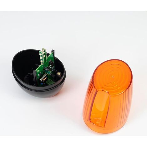 Feu de signalisation 130, LED, 12265 V, clignotant, adapté aux portails autoportants, IP54, orange/noir (1/4)