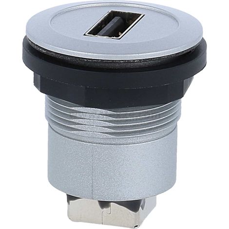 Georg Schlegel USB-Buchse A/B, silberfarben twin rund, RONTRON-R-JUWEL Koppler Buchse / BuchseBauform Seite 1: USB-Buchse Typ A - 1 Stück (1/2)