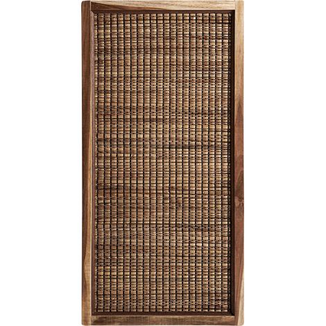 Panneau décoratif boho en fibre naturelle marron mate - Marron naturel fibre mate (1/5)
