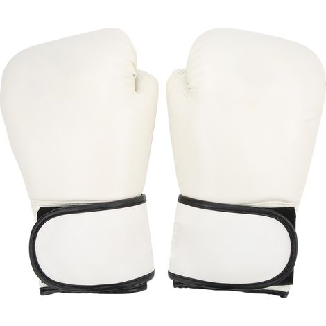 Gants de boxe respirants pour adultes, sac de boxe, Kickboxing, entraînement MMA, blanc (1/5)