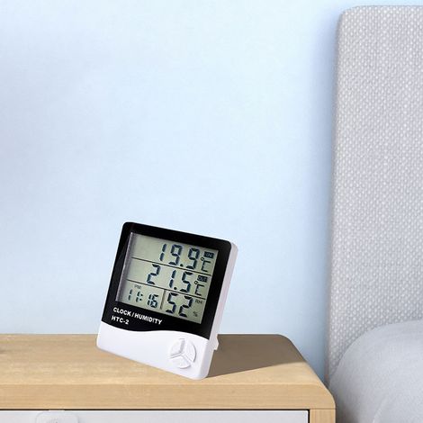 Temperatur- und Feuchtigkeitsmonitor, 4-Fenster-Display, hochauflösendes und empfindliches digitales Thermometer, Hygrometer (1/5)