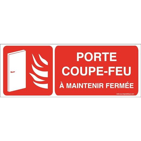 Fire door panel to keep closed picto-text 160x60mm Vinyl (1/5)