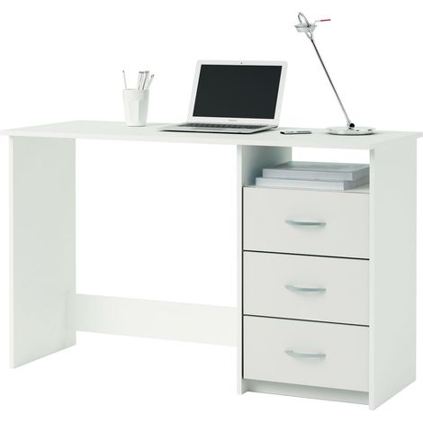 Bureau contemporain coloris blanc Sofiane (1/3)