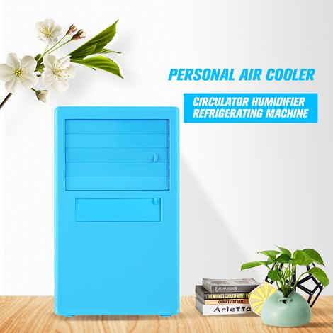 Mini climatiseur personnel, ventilateur, refroidisseur d'air, circulateur, humidificateur, appareil réfrigérant silencieux, petit ventilateur de bureau avec adaptateur secteur (1/5)