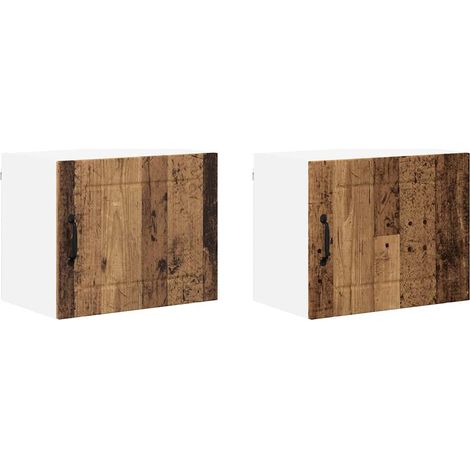 Meubles de Rangement，Armoire de cuisine 2 pcs Bois Ancien 50 x 31 x 40 cm CFW126753 (1/5)
