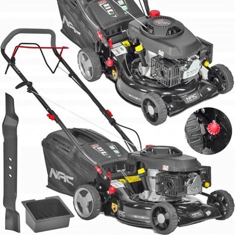 Rasaerba a benzina NAC con trasmissione LS42-146-NG, 146 cc, cestello da 42 cm e 40 l.