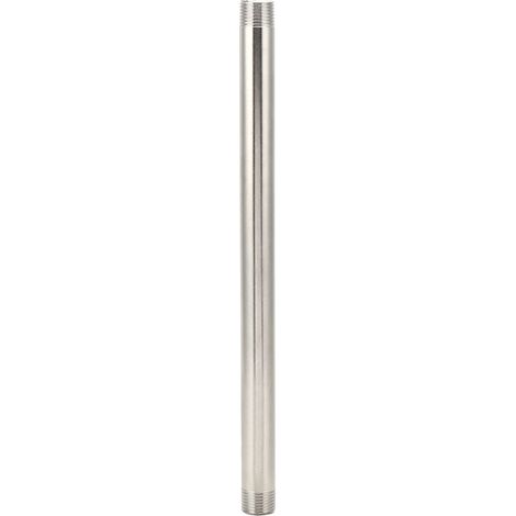 Raccords de connecteur de, Raccords de tuyauterie Raccords mamelon de tuyau fileté en acier inoxydable de 30 cm pour les raccords de tuyauterie de gaz de matériel de plomberie(1)