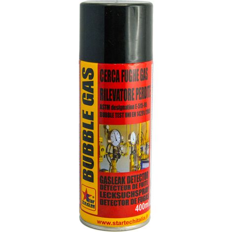 BUBBLE-GAS spray 400 ml cerca fughe gas compressi rilevatore perdite omologato 3 PEZZI