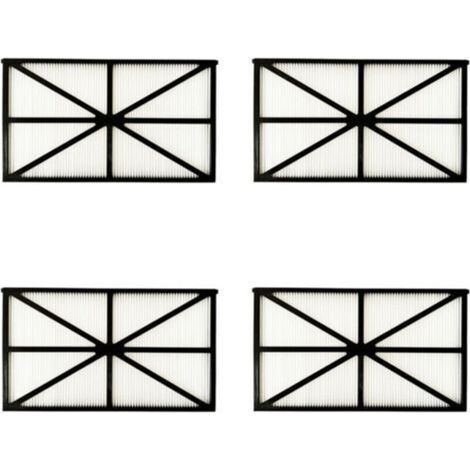 Lot de 4 Panneaux Filtres pour Robot Tiger Shark RCX70101PAK2 Noir (1/3)