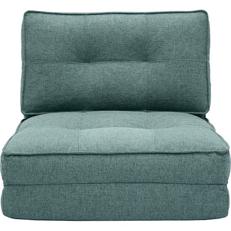 Sillón cama de 1 plaza de tela verde celadón SALLY