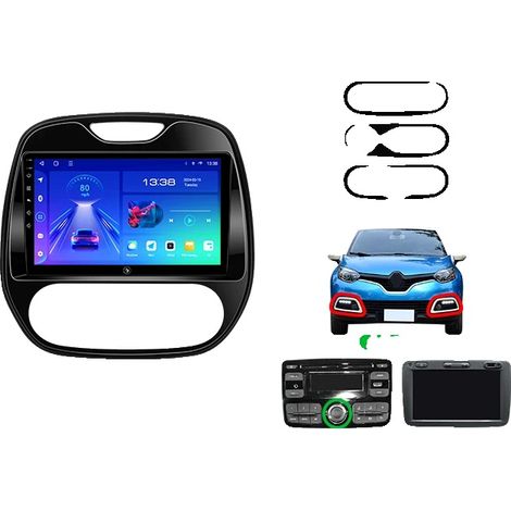 Autoradio, touchscreen, compatibilità con smartphone, compatibile con Renault Captur/Clio QM3 2013-2020 wireless, G5 4G 64G Style A (1/2)