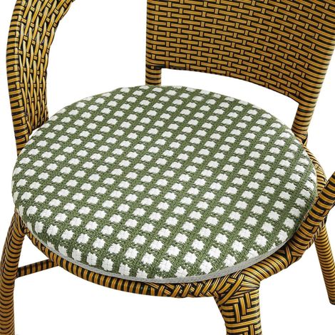 Cojín redondo impermeable para silla de exterior de 40 cm para jardín, cocina, comedor y como cojín para interiores. (1/4)