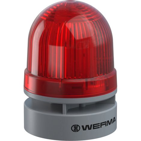 Werma Signaltechnik Signalleuchte  Mini TwinLIGHT Combi  24VAC/DC RD 460.110.75  Rot  24 V/DC 95 dB