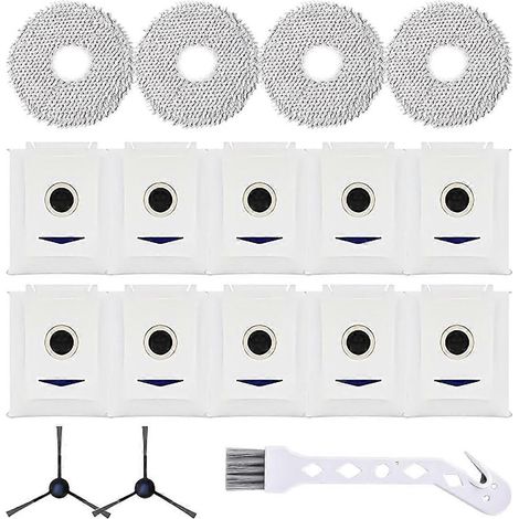 Pièces de rechange pour aspirateur robot T30 Omni / T30 Pro Omni : brosse latérale, lingette de nettoyage et sac à poussière (1/5)