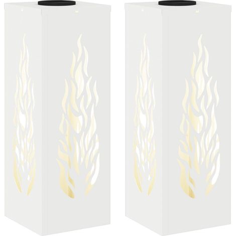 Faro LED solare per sentieri 2 pz Bianco caldo 18 x 18 x 50 cm vidaXL (1/5)