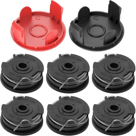 Lot de 6 bobines fil pour coupe-bordure, F016800351, compatibles avec les Bosch AdvancedGrassCut36 ART 30-36LI 24 24+ 27 27+ 30 30+ Longueur m Ø 1,6 mm (6 rechange + 2 - (1/5)