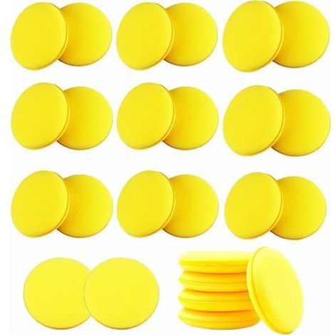Tampons Applicateurs Cire Voiture Tampon Applicateur Mousse Polissage Microfibre Éponge Applicateur Cire Voiture Éponge Cire Beauté Voiture Éponge Polir Voiture Pratique pour Voitures 25 Pcs (1/5)
