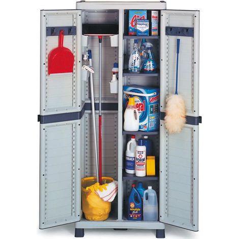 Armoire de stockage RS PRO 2 portes en PP à poser au sol, 1748 x 700 x 438mm ( Prix pour 1 )