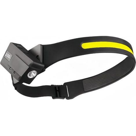 Lampe Frontale Rechargeable 350 Lumens 1200mAh 5 Modes 8h Étanche 230° Détecteur Geste Noir (1/5)