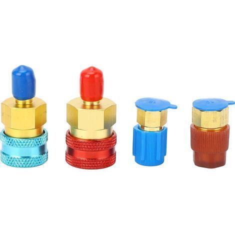 JiaJia AI-Kit de Raccords Rapides R1234yf vers R134a en Laiton pour Recharge Climatisation Auto (1/5)