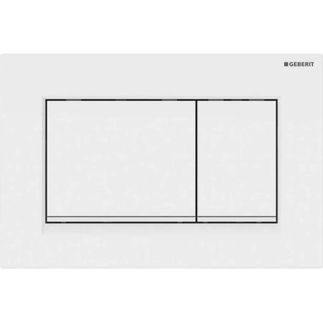 Placca di comando Geberit Sigma30 bianco lucido con inserto bianco opaco (1/2)