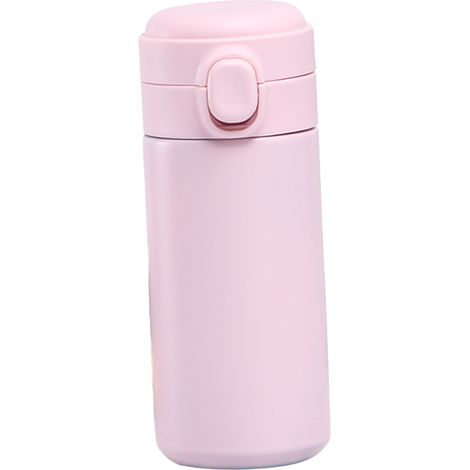420 ml doppelwandiger, isolierter Edelstahlbecher mit Pop-Up-Deckel – Ideal für Büro, als Geschenk und auf Reisen – Rosa (1/5)