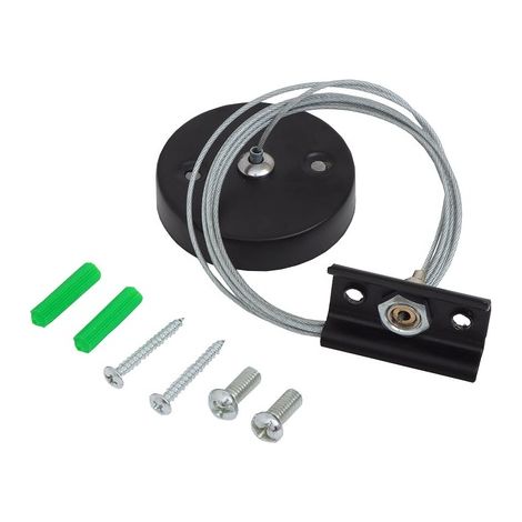 Kit de suspensión para carril monofásico Negro