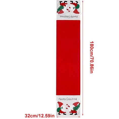 Chemin de table de Noël, nappe brodée Père Noël, set de table, décoration pour table d'entrée et table basse. (1/5)