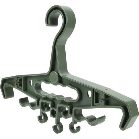 Cintre en plastique industriel robuste polyvalent pour équipement amovible extérieur chasse vert (1/5)