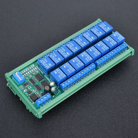 Module d'extension PLC 12 V, 6 canaux, RS485, pour commande à distance avec protocole RTU R4D3B16-R avec boîtier pour rail DIN (1/5)