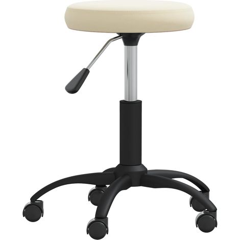 Tabouret，Repose-pied，Pouf de massage Velours Crème CFW716785 (1/5)