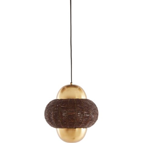 Light & Living - lámpara colgante - Cetara - marrón - metal - E27