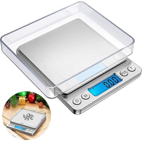 Digitale Küchenwaage, 500 g / 0,01 g kleine Schmuckwaage (1/3)