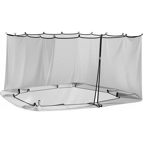 Moskito-Netz für Pavillon 220 Maschen Schwarz 3,6 x 3 x 2 m vidaXL