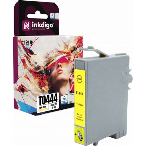Tinta Inkdigo T0444 compatible con Epson Stylus CX3650 C64 CX6400 CX6600 C84. Certificación TÜV. (1/5)