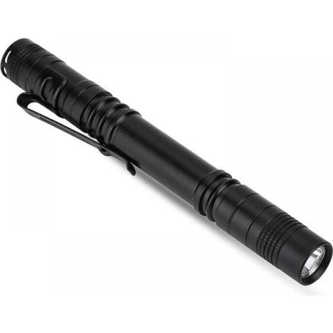 (13 × 1,5 × 13 cm) Set di 2 mini torce LED da 1.200 lumen, molto luminose, con clip e 2 batterie AAA (1/4)
