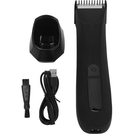 Tondeuse Homme Noir Imperméable Électrique Rechargeable Rasoir Corps Poils Homme (1/5)