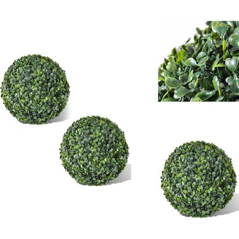 Boule de buis artificielle 2 pcs 35 cm - Balles De Buis Artificielles - Décoration Intérieure - Décoration Extérieur - Plante Artificielle - Boule De Verdure (1/3)