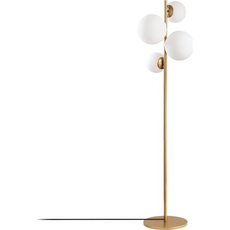 Stehlampe Mannelli, Lampenschirm, Fassung E14 max 40 W, Direktschalter, gold