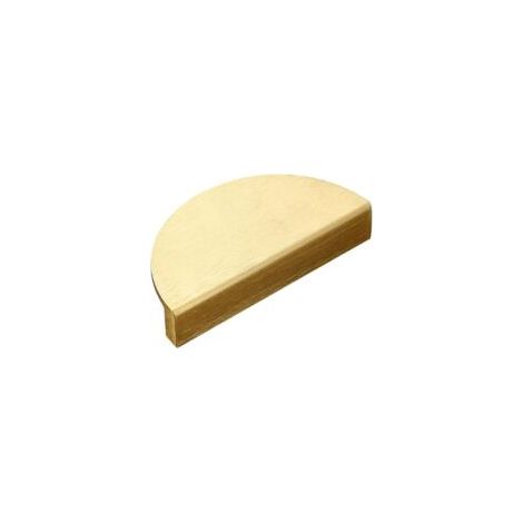 Juego de 1 tirador para cajón o armario con forma de media luna de ZVD, en latón cepillado, acabado dorado, 10 cm - Crezuo (1/4)