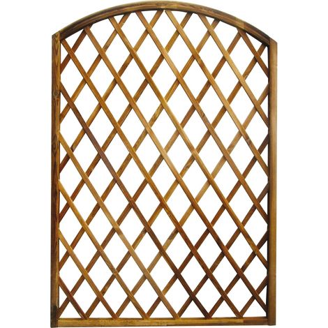 Pannello in legno di pino impregnato traliccio ad arco per recinzioni e decorazioni piante rampicanti LASA - 90x180 cm