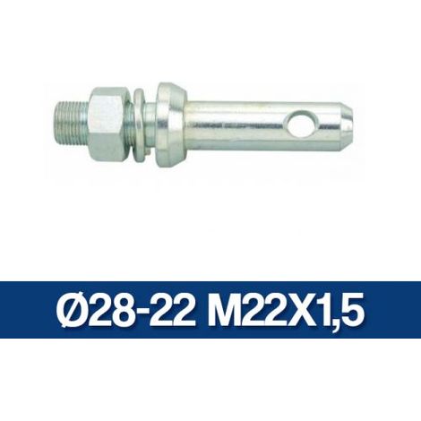 Perno d'attacco ø28-22 m22x1,5