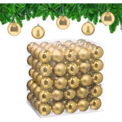 Set di palline per albero di natale finitura opaca e lucida confezione da 100 (1/5)