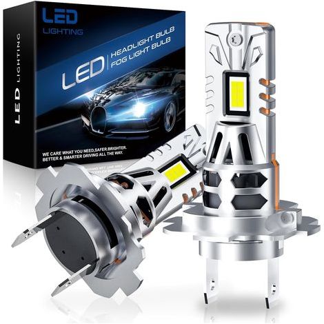 2er-Pack H7 LED-Lampen, 25000 lm, 6500 K Weiß, Mini-Größe, Abblend-/Fernlicht (1/5)