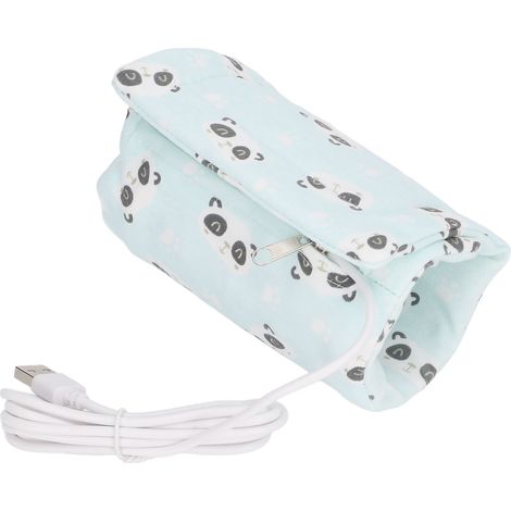 USB-Flaschenwärmertasche, abnehmbare, tragbare Tasche zur Aufbewahrung von erwärmten Flaschen, ideal für Reisen, Laptops und Autos, Panda (1/5)